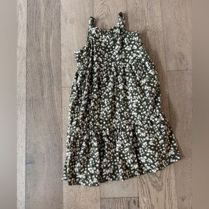 GAP Olive Green Floral Kids Dress